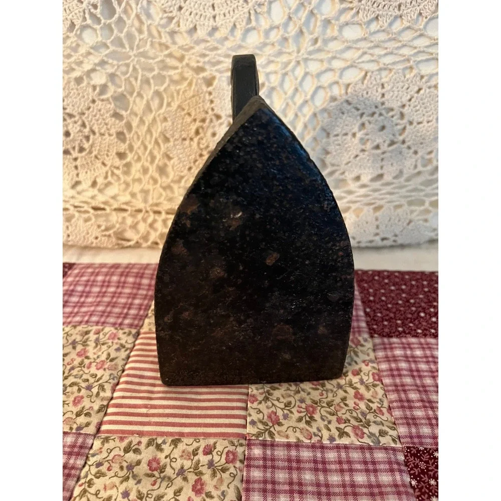 Vintage Cast Iron Stove Top Iron: Sewing Decor Door Stop